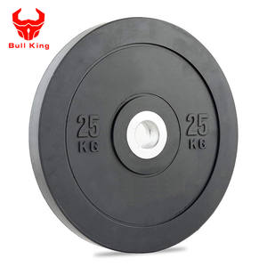 Plaques de poids en caoutchouc professionnelles pour le <span class=keywords><strong>CrossFit</strong></span>, la salle de sport, l'entraînement à domicile - 5 kg-25 kg Couleur noire - Durables et silencieuses - Product Image 2