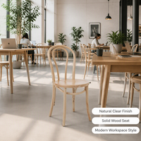 Chaise de salle à manger moderne en bois massif de caoutchouc, design nordique, avec assise en bois, pour maison, bureau, appartement, atelier, villa, importée