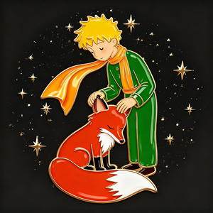 Moneta in rame puro 999 da 1 oz con stampa a colori 2D, design <span class=keywords><strong>Il</strong></span> Piccolo <span class=keywords><strong>Principe</strong></span>, Volpe e Ragazzo nella Notte Stellata - Product Image 6