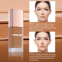 Nouvelle finition naturelle liquide de fond de teint de haute qualité avec des ingrédients d'amour de la peau couverture complète changement de couleur meilleur maquillage de fond de teint