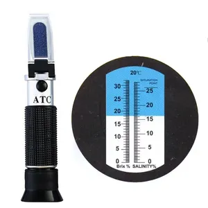 हाथ पकड़ा लवणता refractometer नमकीन refractometers 0-28% लवणता, 0-32% ब्रिक्स