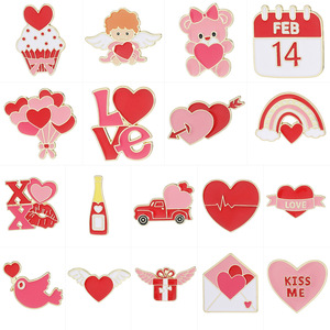 เข็มกลัดโลหะสไตล์โบราณแบบกำหนดเอง วันที่ <span class=keywords><strong>14</strong></span> <span class=keywords><strong>กุมภาพันธ์</strong></span> สีชมพู พร้อมตราประทับวันที่ - Product Image 5