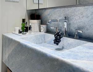 Encimeras de Mármol Azul Cristal, Cubiertas de Tocador y Mesas, Lavabo de Baño de Mármol Azul - Product Image 6