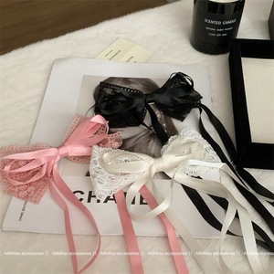 Pinza para el pelo con lazo de encaje dulce y etéreo, lazo para el pelo estilo hada francesa para vacaciones, accesorio para el cabello para la parte posterior de la cabeza - Product Image 4