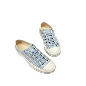 Zapatos de Lona Retro Ligeros para Hombre, Primavera-Otoño, Moda Casual, Cómodos y Transpirables, con Plataforma, Punta Redonda, Azules, con Cordones - Product Image 3