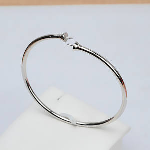 Pulsera y Anillo de Plata S925 Hechos a Mano para Mujer, Accesorios DIY Gruesos y Atrevidos con Doble Perla de 6mm - Product Image 2