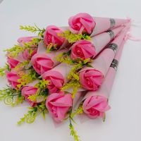 Buket Sabun Mawar Tunggal Cerah Hadiah Romantis untuk Hari Valentine Wisuda - Bunga Sabun Buatan Tangan Bunga Dekoratif