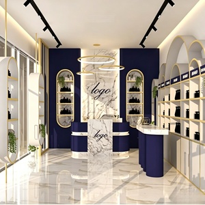 ร้านขายน้ำหอม เครื่องสำอาง ผลิตภัณฑ์บำรุงผิว ตกแต่งภายในร้านค้า ออกแบบตกแต่งภายในแบบครบวงจร ปรับแต่งได้ตามต้องการ ชั้นวางโชว์สินค้า น้ำหอม ตกแต่งร้าน - Product Image 1