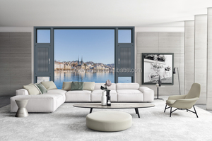 Di grandi dimensioni doppio temperato nascosto <span class=keywords><strong>porta</strong></span> in alluminio che si sovrappone pannelli scorrevoli in vetro moderno interno <span class=keywords><strong>porta</strong></span> <span class=keywords><strong>scorrevole</strong></span> apertura manuale - Product Image 2