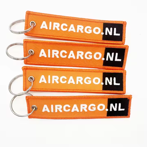 <span class=keywords><strong>Portachiavi</strong></span> all'ingrosso alla moda <span class=keywords><strong>con</strong></span> logo personalizzato in tessuto, lettere ricamate e design in cordino corto - Product Image 6