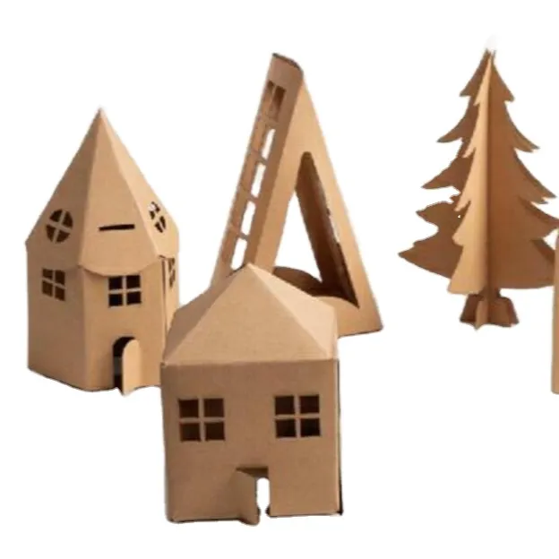 Machen Sie Ihre eigene Weihnachts papier dekoration Weihnachts baum Craft Weihnachts haus 3D