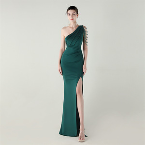 33676 #   Abito <span class=keywords><strong>da</strong></span> Sera Monospalla con Perline, Sexy con Spacco Alto per Cene e Cerimonie - Product Image 4