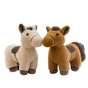 Оптовая продажа, реалистичные мягкие плюшевые игрушки для лошадей, 22 см, сувенирные подарки для клиентов, милые мягкие игрушки для животных на ферме - Product Image 1