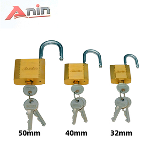 Candado Universal Antirrobo de Latón Cuadrado con Cadena Larga Personalizable Anin, Doble Palanca, 3 Tamaños, OEM para Almacenes, Escuelas, Gimnasios y Portones - Product Image 3