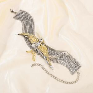 Fashion <b>Statement</b> Bird Crystal <b>Necklace</b> Multi Layer Swallow Shaped Rhinestone Tennis Chain <b>Necklace</b> for Women - Product Image 5