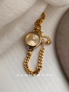 <span class=keywords><strong>Montre</strong></span>-bracelet <span class=keywords><strong>de</strong></span> style vintage français, <span class=keywords><strong>luxe</strong></span> léger, cadran circulaire doré exquis, petite taille, élégante et haut <span class=keywords><strong>de</strong></span> gamme - Product Image 3
