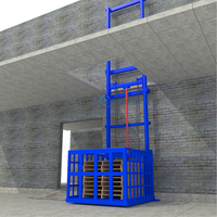 WIZ Bestseller 500kg-2000kg Kleiner Fracht-Vertikalmastlift mit Hydraulischer PLC-Steuerung China Lift