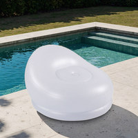 Canapé gonflable personnalisé avec éclairage LED Canapé de détente Canapé gonflable en PVC transparent Chaise longue gonflable pour la famille