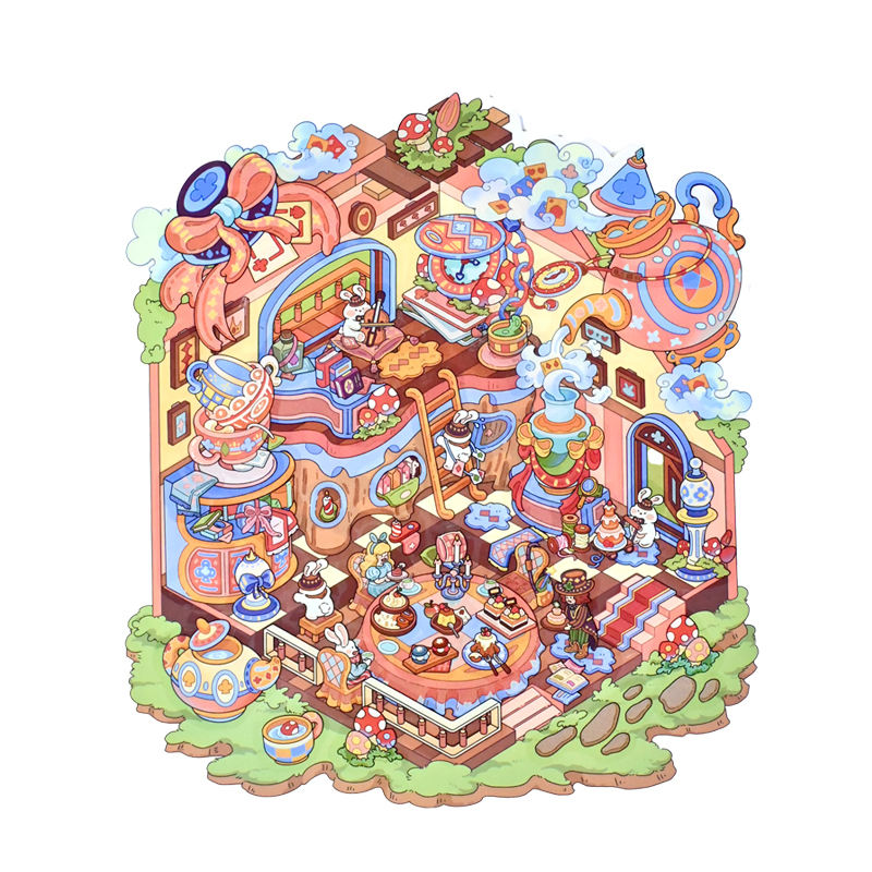 Una fiesta de té de Alicia