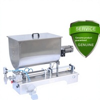Machine de mélange et de remplissage horizontale en acier inoxydable pour pâte de haricots, base de fondue chinoise, sauce tomate, sauce fraise, assaisonnements, précision 0,5