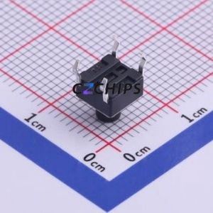 TC-1102-B-F-B Tactile Switch Through hole Component THT-4P,6x6mm Switch Single Pole Single Throw Round Button 1.6N Through Hole - Product Image 2
