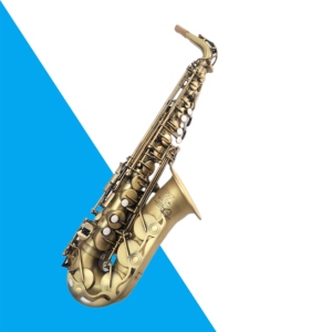 อัลโตแซกโซโฟนทองเหลืองแบนโบราณสำหรับมืออาชีพอุปกรณ์กันลม - Product Image 1