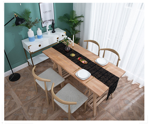 Juego <span class=keywords><strong>de</strong></span> manteles individuales <span class=keywords><strong>de</strong></span> ganchillo con borlas bohemias y <span class=keywords><strong>camino</strong></span> <span class=keywords><strong>de</strong></span> <span class=keywords><strong>mesa</strong></span> <span class=keywords><strong>de</strong></span> encaje <span class=keywords><strong>de</strong></span> macramé impermeable para decoración del hogar técnica tejida - Product Image 6
