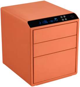 Coffre-fort en cuir de luxe à double couche Empreinte digitale pour la maison Tiroir de sécurité pour bijoux Coffre-fort de luxe Boîte d'augmentation de la hauteur - Product Image 2