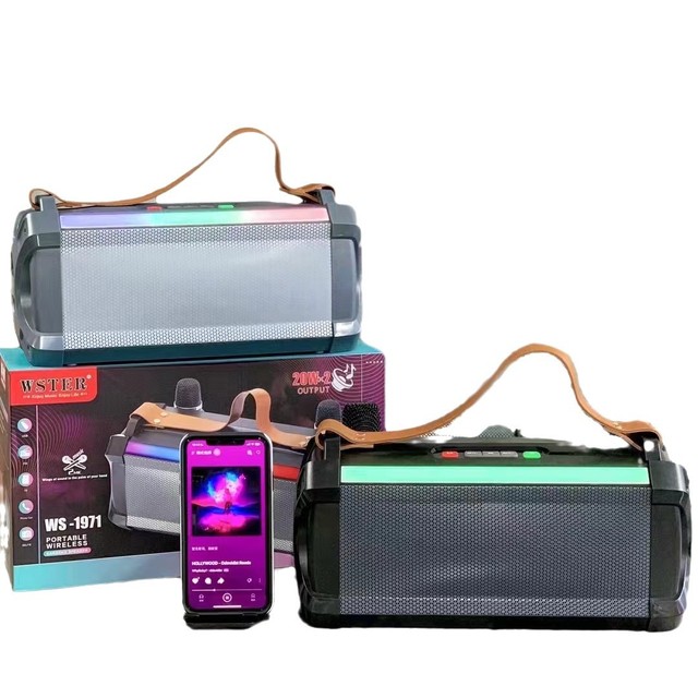 High-Power Outdoor for Subwoofer with Built-in Mic RGB LED New Wireless Audio Player Portable Large Volume Karaoke Speaker