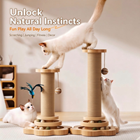 Protection de canapé anti-renversement, anti-déchets, durable, griffoir pour chat en sisal pour chats d'intérieur - Conception interactive verticale, griffoir pour chat