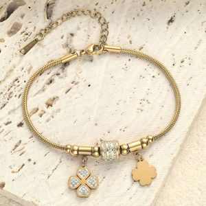 <span class=keywords><strong>Bracelet</strong></span> en acier inoxydable et titane anti-ternissement avec strass pour femme, bijoux de mode pour couple, vente en gros - Product Image 5