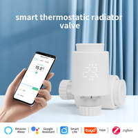 Vanne thermostatique intelligente programmable Tuya ZigBee3.0 ABS PC avec commande vocale Alexa pour radiateur