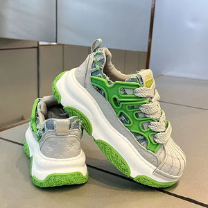 Original <span class=keywords><strong>Newr</strong></span> 2025 zapatos deportivos suela gruesa aumento de altura característica versátil nicho Denim otoño punta ocio cierre con cordones - Product Image 4