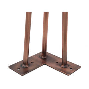 산업 복고풍 머리핀 테이블 다리 28 인치 블랙 연철 책상 다리 4 세트 커피 테이블에 적합한 산업 디자인 - Product Image 4