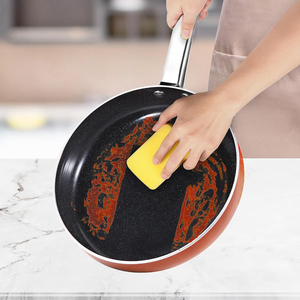 Juego de ollas y sartenes de cobre con mangos de acero inoxidable, 5 piezas, antiadherentes, con tapas de vidrio y utensilios - Product Image 3