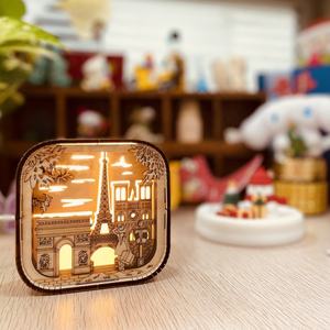 OEM Großhandel Holzpuzzle-Uhr Kinder-Lernspielzeug Kindergeschenk Handwerk Mini-Tischlampe DIY 3D-Puzzles für Erwachsene - Product Image 4