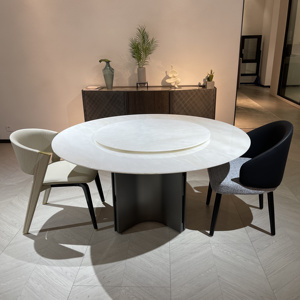 Muebles de gama alta para ahorrar espacio, mesa de estrella de mar de acero inoxidable, mesa de comedor redonda <span class=keywords><strong>Lazy</strong></span> <span class=keywords><strong>Susan</strong></span> - Product Image 1