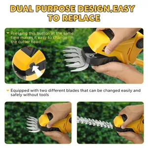 Taille-haie sans fil <span class=keywords><strong>18V</strong></span>/20V (outil nu) compatible avec les batteries <span class=keywords><strong>Makita</strong></span>, DeWalt, Milwaukee, 100W, coupe-herbe de jardin 10 pouces - Product Image 4