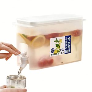 Dispensador de Bebidas para Refrigerador, Dispensador de Jugo, Limonada, Té de Frutas, Cubeta de Agua Fría, Jarra Fría de Gran Capacidad de 3.5L con Grifo - Product Image 1
