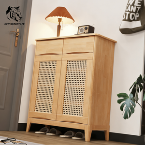 ขายตรงจากโรงงาน ราคาถูก รับทำโลโก้ ขั้นต่ำน้อย เป็นมิตรกับสิ่งแวดล้อม ดีไซน์ใหม่ ตู้เก็บรองเท้า เฟอร์นิเจอร์บ้าน ตู้รองเท้าไม้ - Product Image 4