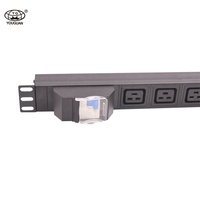 Prises IEC C19 de 19 pouces 1U 16A 6 voies prise PDU avec PROTECTION contre les fuites unités de DISTRIBUTION d'énergie