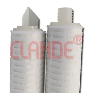 Long Life 0.45 Micron Pes Pleated Water Filter Cartridge For Adhesive Material Industrial