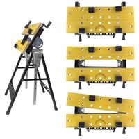 Banc de travail pliable inclinable et réglable en hauteur de qualité supérieure, marque SL, garantie 1 an, facile à utiliser, pour le travail du bois