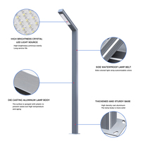 Lampadaire LED en aluminium étanche IP65 Parcs extérieurs Communautés Carrés DC/AC 12V 6000K AC ROHS Eclairage paysager
