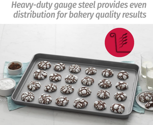 Extra-Lar 40*60 Plaque à biscuits plaquée aluminium Plaque de cuisson en acier carbone antiadhésive Poêles de cuisson rectangulaires perforées prêtes à l'emploi - Product Image 5