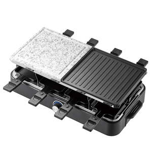 364296 1400W 21*21cm <span class=keywords><strong>Table</strong></span> Marbre <span class=keywords><strong>Fondue</strong></span> Raclette Grill Ménage Électrique Raclette Grill avec Marbre - Product Image 1