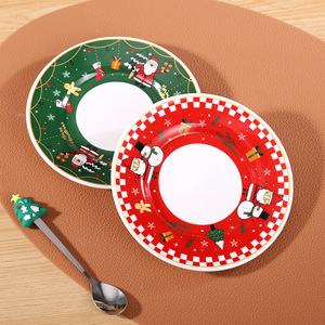 Christmas Gift Ideas <b>Ceramic</b> Coffee <b>Cup</b> Creative Christmas Mug with Saucer and Spoon - Product Image 4