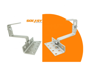 SOEASY <span class=keywords><strong>Crochet</strong></span> de fixation solaire en acier inoxydable SUS304 pour <span class=keywords><strong>toiture</strong></span>, réglable, installation rapide, universel pour tuiles romaines et plates, support PV pré-assemblé - Product Image 1