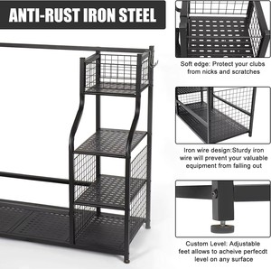 Étagère de rangement multifonction pratique en acier au carbone pour accessoires de fitness, sacs de <span class=keywords><strong>golf</strong></span>, chapeaux, <span class=keywords><strong>chaussures</strong></span> – Organisateur de présentation pour salle de sport - Product Image 4