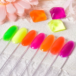 Base de vernis à ongles <span class=keywords><strong>Deroi</strong></span>, marque privée, gel UV de mode, couvrant, gel de base en caoutchouc néon pour l'été - Product Image 1